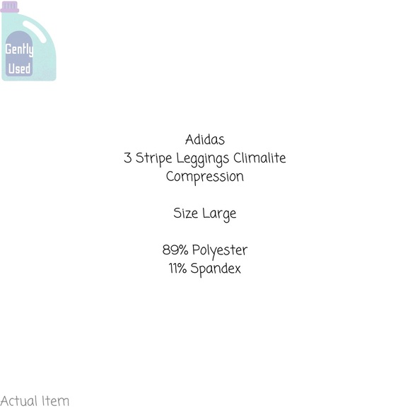 Adidas Climalite Compression Leggings Size Large 🖤🖤🖤 - Picture 5 of 5